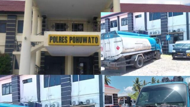 Jaringan BBM Ilegal Antar Propinsi, 1 Unit Mobil Tangki dan 3 Orang Asal Kota Bitung Diamankan Polres Pohuwato.