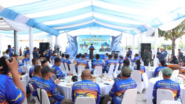 Wakapolda Buka Fishing Tournament Kapolda Sulut Cup I Tahun 2026 di Kawasan Megamas Manado.