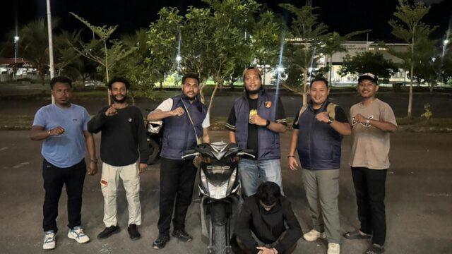 Subdit III Jatanras Ditreskrimum Polda Papua Barat Amankan Pelaku Curanmor di Manokwari.