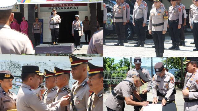 Kapolres Fakfak Pimpin Sertijab Pejabat Utama dan Kapolsek Jajaran.